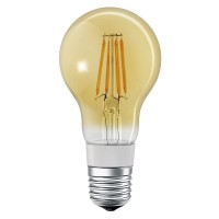 LEDVANCE LED Smart+ BT Apple HK CL A Filament 5,5-45W/827 E27 600lm gold 320° dimmbar