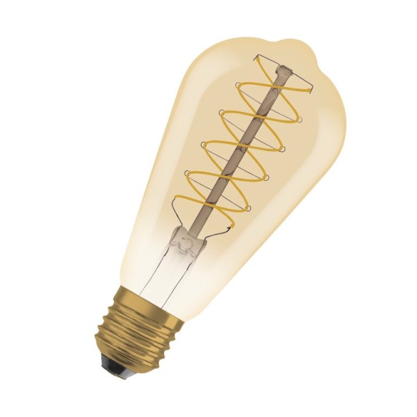Osram / Ledvance LED Filament Vintage 1906 Edison gold 320° 4,8-37W/822 extra warmweiß 420lm E27 220-240V dimmbar