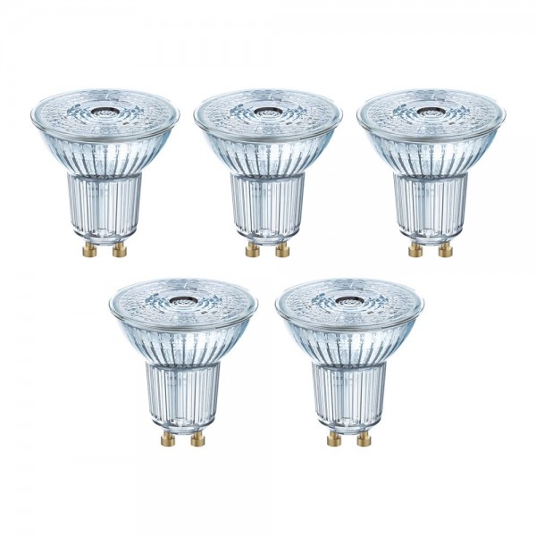 Osram LED Base PAR16 4,3-50W/827 GU10 36° 350lm warmweiß nicht dimmbar 5er Pack