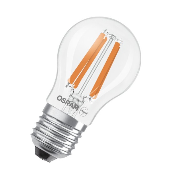 Osram / Ledvance LED Filament Tropfen P klar 330° UltraEfficient 1,2-25W/840 kaltweiß 255lm E27 220-240V