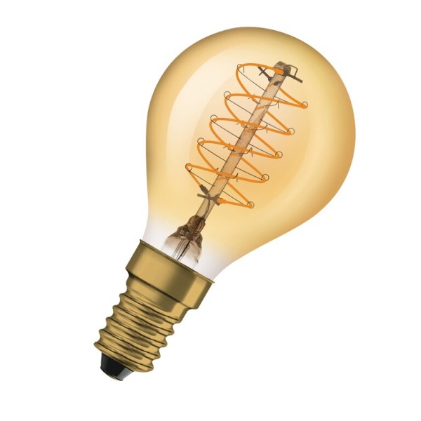 Osram / Ledvance LED Filament Vintage 1906 Classic P gold 320° 3,4-25W/822 extra warmweiß 250lm E14 220-240V dimmbar
