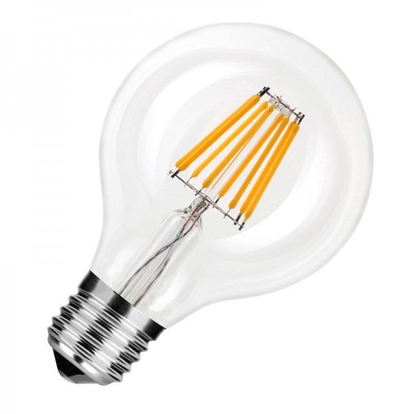Modee LED Filament Globe G80 8-60W/827 E27 750lm klar echt warmweiß nicht dimmbar Ballform 360° ersetzt 60W