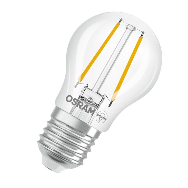 Osram / Ledvance LED Filament Superstar Tropfen P klar 320° 1,8-25W/827 warmweiß 250lm E27 220-240V dimmbar