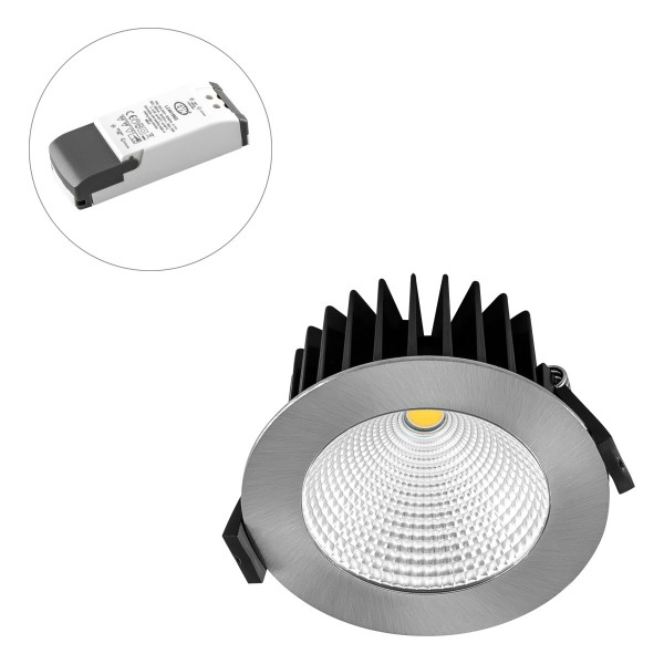 EVN LED Downlight Chrom rund 103x60mm 10W 4000K 997lm 41-80° 220-240V IP44