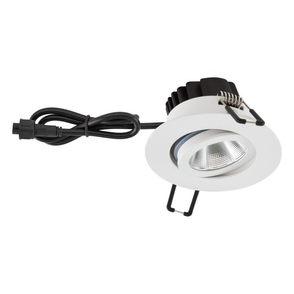 EVN Power-LED Leuchte weiß schwenkbar rund 83x48,5mm 6W 3000K 620lm 21-40° IP65
