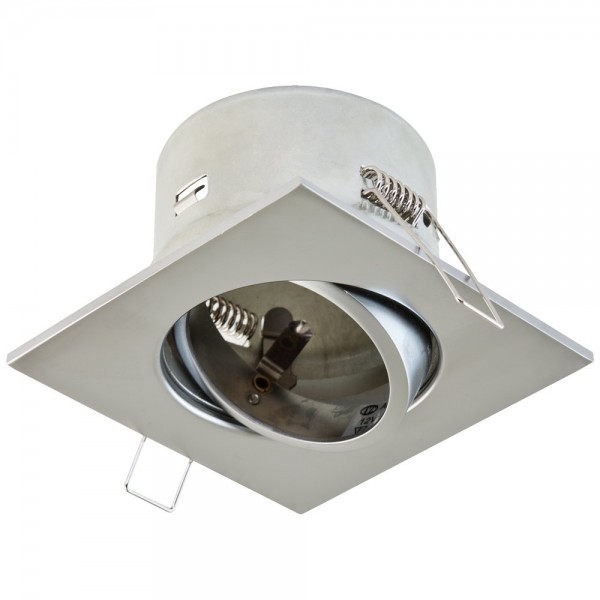 EVN Leuchte Chrom matt drehbar schwenkbar viereckig 90x90x55mm 12V IP20