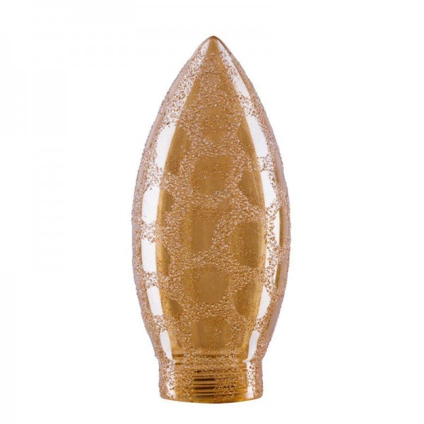Paulmann Dekoglas Kerze Krokoeis Gold für Halogen Basic Sockel Mini
