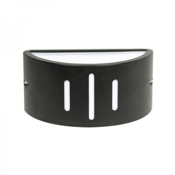 I-Light Wandleuchte Halbrund Schwarz, IP 54 E27