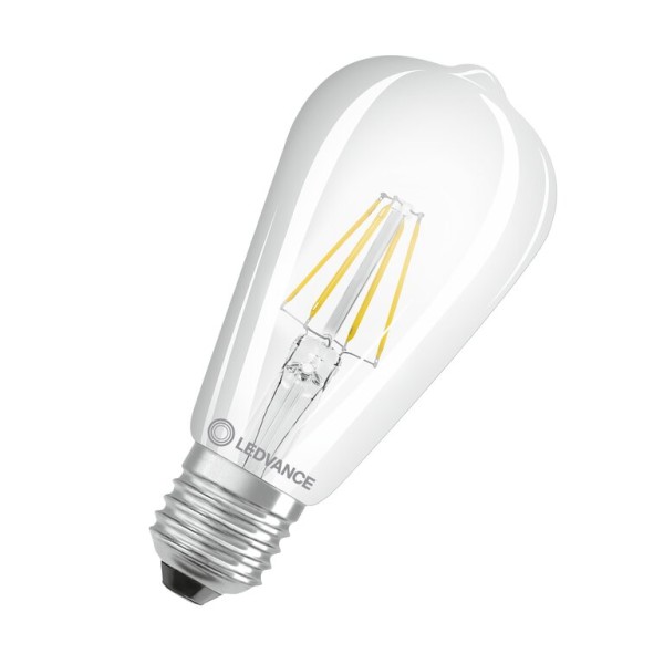 Osram / Ledvance LED Filament Edison klar 300° 5,8-60W/927 warmweiß 806lm E27 220-240V dimmbar