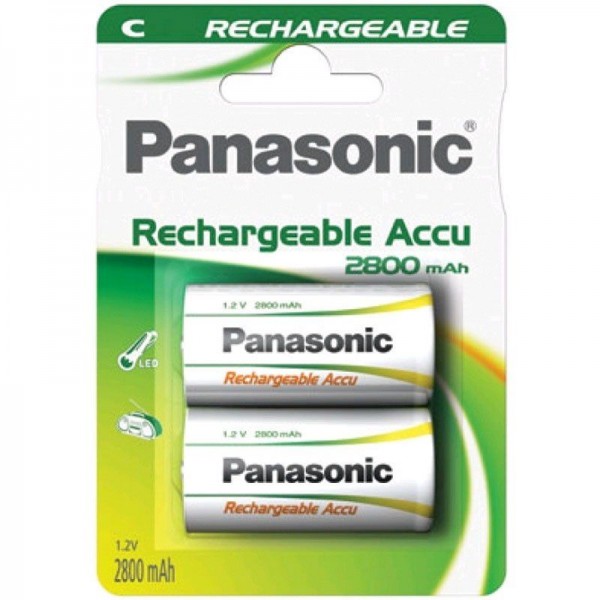 Panasonic Akku Rechargeable C 2800 mAH 1,2V 2er Blister