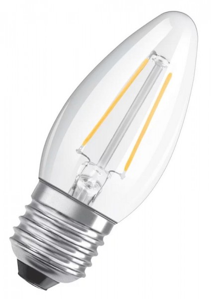 Osram Filament Superstar Classic B35 klar 300° 5-40W/827 warmweiß 470lm E27 220-240V dimmbar