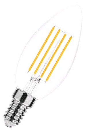Modee LED Filament Kerze B klar 360° 7-60W/827 warmweiß 806lm E14 220-240V