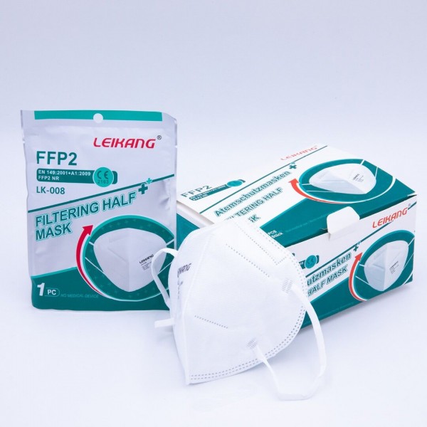 LEIKANG FFP2 Mund- und Nasenschutz 4-lagig – filtrierende Einweg-Atemschutzmaske - 1 Stück