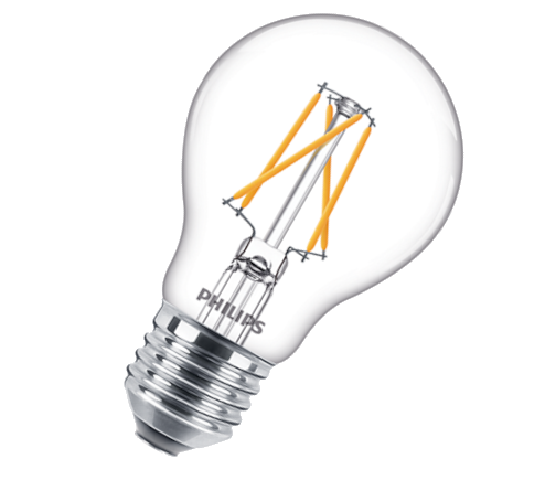 Philips Filament Lighting LEDBulb 7,5-60W/827 LED E27 806lm warmweiß klar