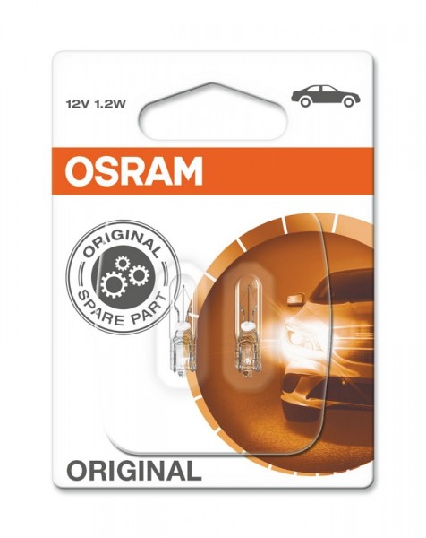 Osram Auto #2721-02B Original 1,2W 12V W2x4.6d