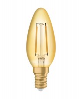 Osram LED Vintage 1906 Classic B Filament Gold 2,5-22W/824 E14 220lm klar warmweiß 300° nicht dimmbar