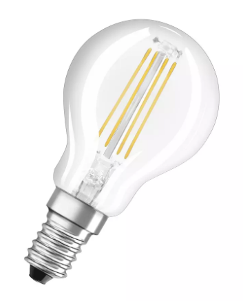 Osram / Ledvance LED Filament Retrofit Classic P45 klar 300° 4-40W/827 warmweiß 470lm E14 220-240V