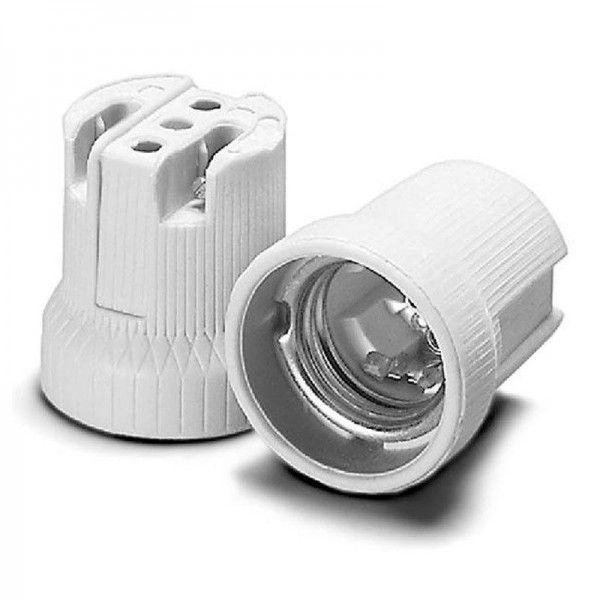 Houben Porzellan Fassung E27 einteilig T270 weiß