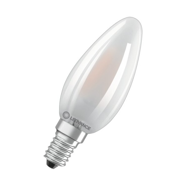 Osram / Ledvance LED Filament Kerze B matt 300° Performance 4-40W/827 warmweiß 470lm E14 220-240V