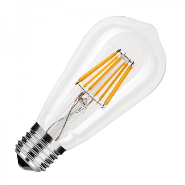 Modee LED Filament ST58 8-60W/827 E27 750lm klar echt warmweiß nicht dimmbar Birnenform 360° ersetzt 60W