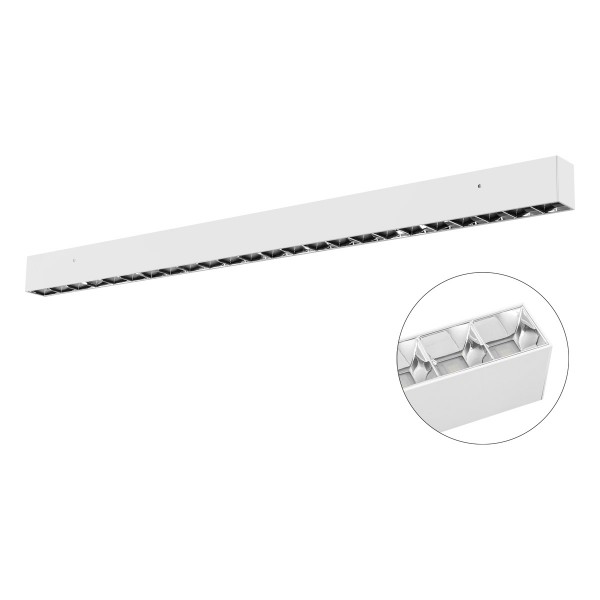 EVN LED Leuchte inkl.Netzgerät(DALI) weiß rechteckig 1204x56x75mm 36W 4000K 3825lm 41-80° 220-240V IP20