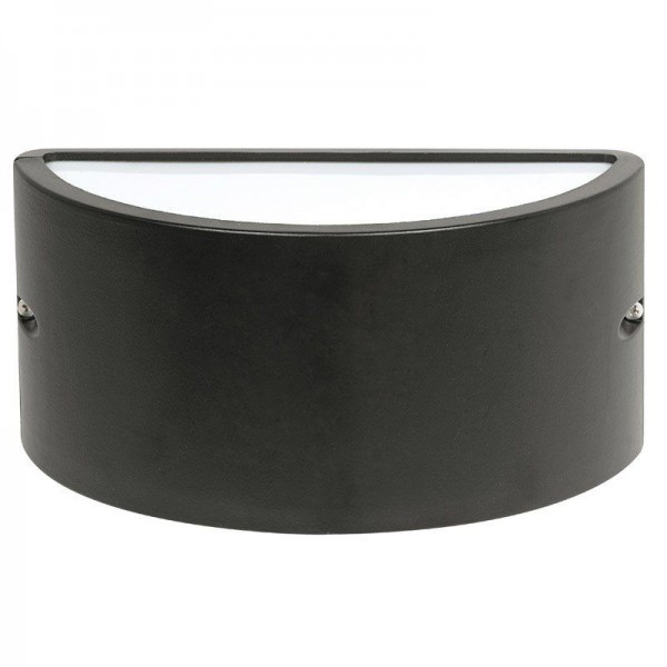 I-Light Wandleuchte Halbrund Schwarz, IP 54 E27