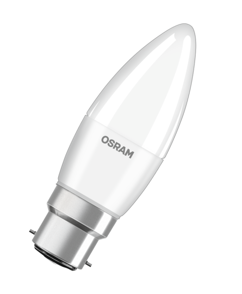 Osram / Ledvance LED Base Kerze B matt 220° 4,9-40W/827 warmweiß 470lm B22d 220-240V 3er Pack