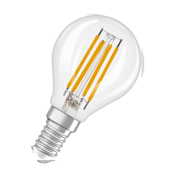 Osram / Ledvance LED Filament Superstar Tropfen P klar 320° 3,4-40W/827 warmweiß 470lm E14 220-240V dimmbar