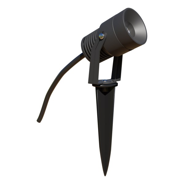 EVN LED Spot anthrazit schwenkbar drehbar rund 62x115mm 10W 3000K 700lm 21-40° 220-240V IP65 mit Erdspieß