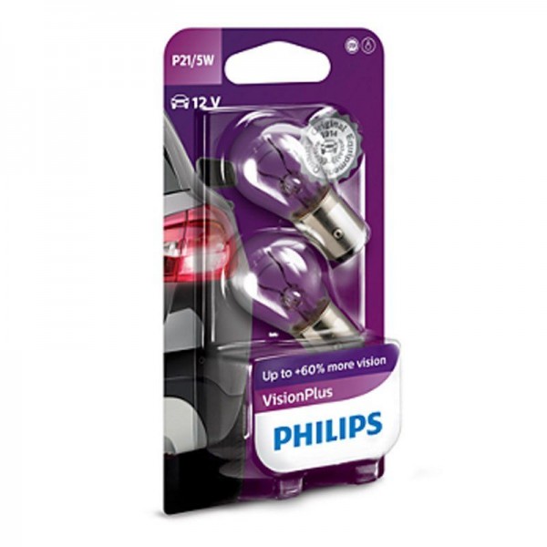 Philips VisionPlus Signal- und Innenbeleuchtung 21/5W 12V P21/5W - 2er Blister
