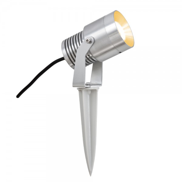 EVN LED Spot Aluminium schwenkbar drehbar rund 75x154mm 10W 3000K 550lm 21-40° 24V IP67 mit Erdspieß