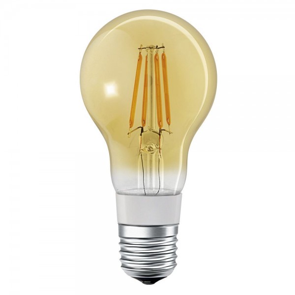 LEDVANCE LED Smart+ BT Apple HK CL A Filament 5,5-45W/827 E27 600lm gold 320° dimmbar