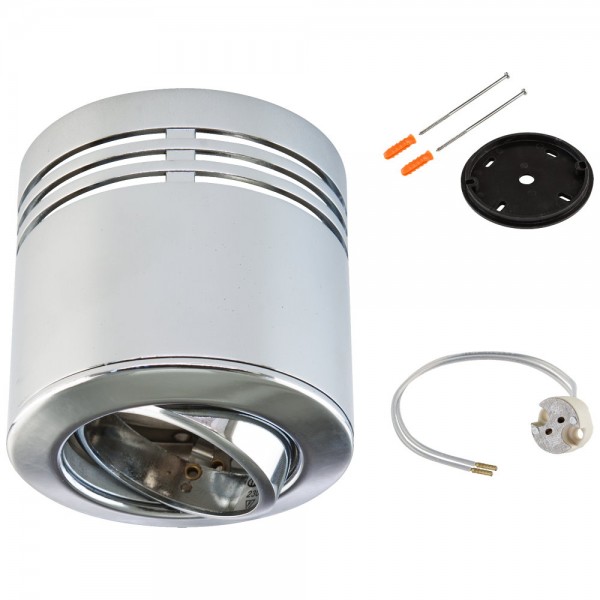 EVN Leuchte Chrom schwenkbar drehbar rund 87x85mm 12V IP20