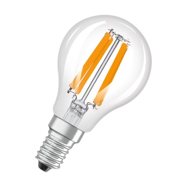 Osram / Ledvance LED Filament Tropfen P klar 330° UltraEfficient 1,2-25W/827 warmweiß 255lm E14 220-240V