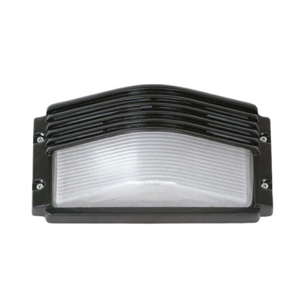 I-Light Wandleuchte Rechteckig Schwarz, IP 54 E27