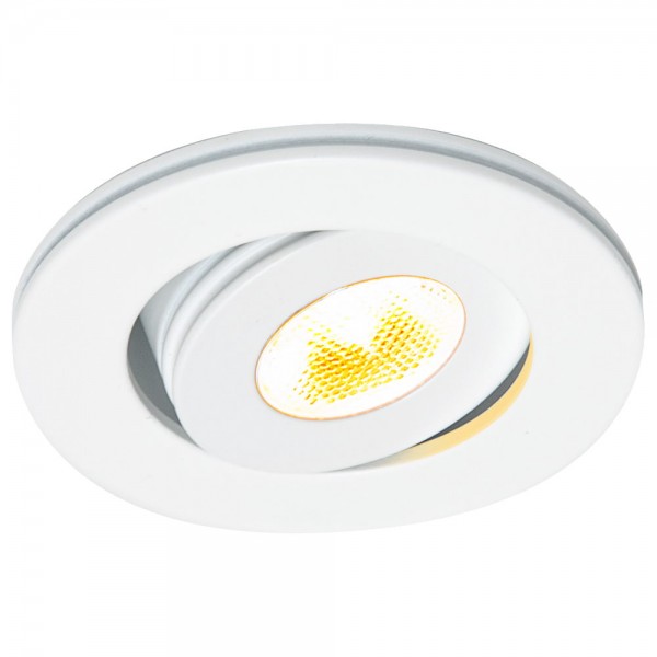 EVN Power-LED Leuchte weiß schwenkbar rund 52x44mm 3W 3000K 170lm 21-40° IP20