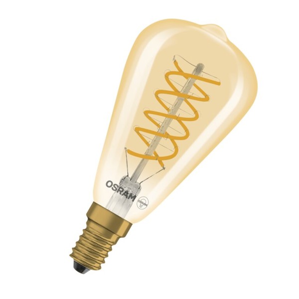 Osram / Ledvance LED Filament Spiral Vintage 1906 Edison ST klar 320° 4,8-32W/822 extra warmweiß 360lm E14 220-240V dimmbar