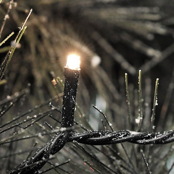 Konstsmide Micro LED Lichterkette inkl. Außentrafo mit 120 Dioden Kabelfarbe schwarz Gesamtlänge 2904cm warmweiß