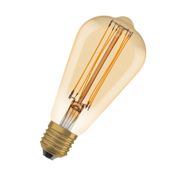 Osram / Ledvance LED Filament Vintage 1906 Edison gold 320° 8,8-60W/822 extra warmweiß 806lm E27 220-240V dimmbar