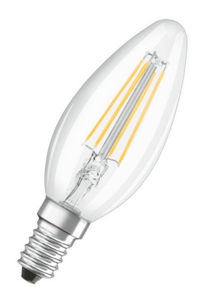 Osram LED Filament Superstar+ Kerze B klar 300° 3,4-40W/940 neutralweiß 470lm E14 220-240V dimmbar
