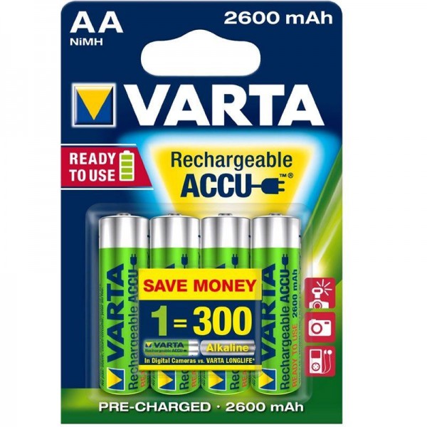 Varta Akku Ready2Use AA 05716 2600mAh 4er Blister