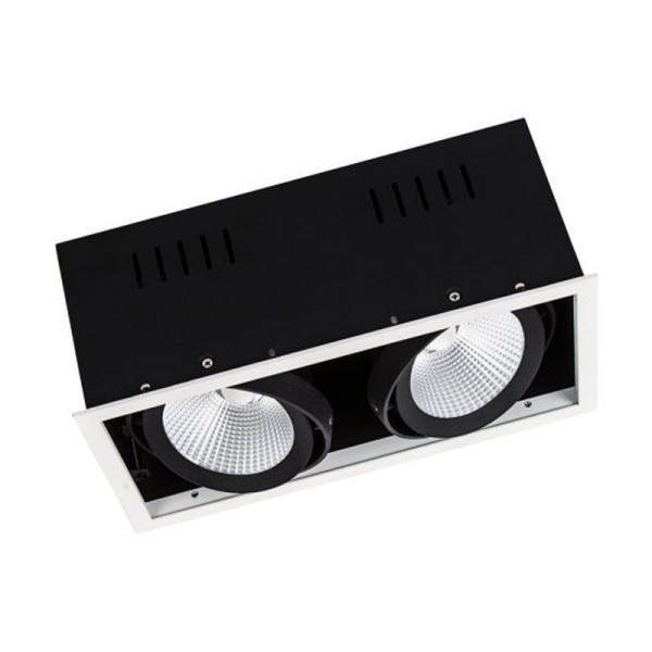 LEDVANCE LED Einbauleuchte Spot Multi 2x 30W/830 2 x 2700lm 38° weiß/schwarz IP20 warmweiß