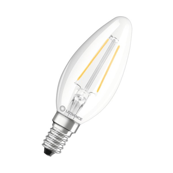 Osram / Ledvance LED Filament Kerze B klar 300° Performance 2,5-25W/827 warmweiß 250lm E14 220-240V