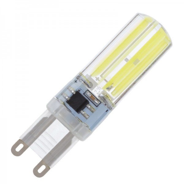 Modee LED COB Silikon 5-40W/840 G9 400lm neutralweiß nicht dimmbar Stiftsockellampe 360° 25000h ersetzt 40W (ersetzt Osram/Philips G9 Halogen)
