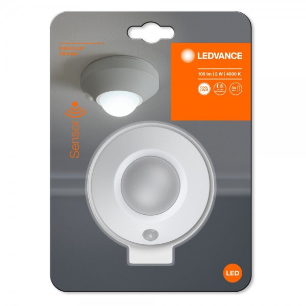 LEDVANCE LED Deckenleuchte Nightlux Ceiling 1,7W/840 105lm nicht dimmbar weiß IP20