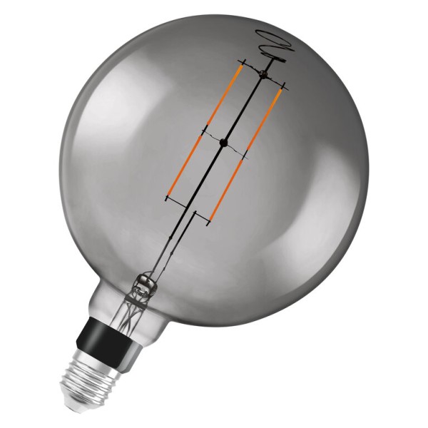 Osram / Ledvance LED Filament Bluetooth Smart+ Globe G200 rauchig 320° 6-42W/825 warmweiß 500lm E27 220-240V dimmbar