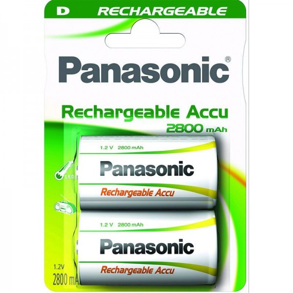 Panasonic Akku Rechargeable D 2800 mAH 1,2V 2er Blister