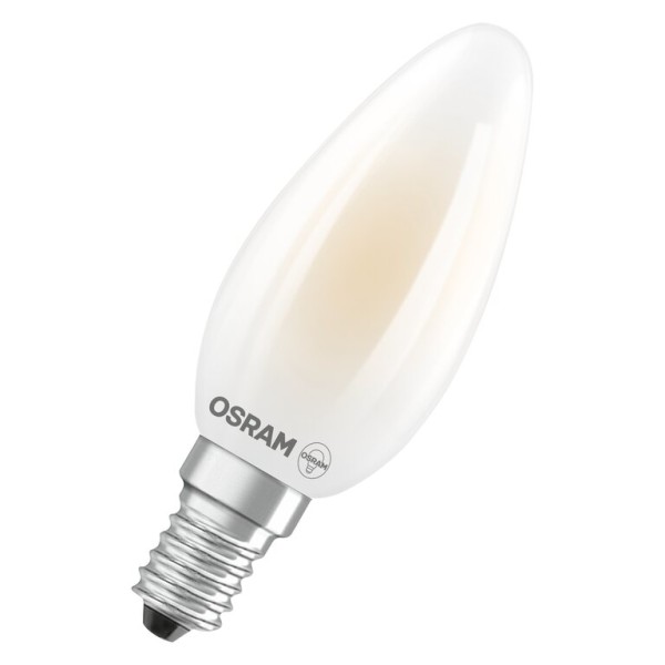 Osram / Ledvance LED Filament Kerze B matt 330° UltraEfficient 2,2-40W/827 warmweiß 470lm E14 220-240V 3er Pack