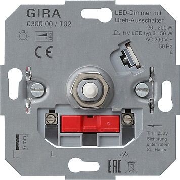 Gira LED-Glühlampen-Dimm-Einsatz mit Dreh-Ausschalter 030000
