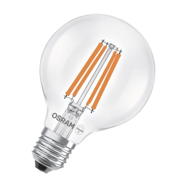 Osram / Ledvance LED Filament Globe G80 klar 330° UltraEfficient 2,2-40W/827 warmweiß 470lm E27 220-240V